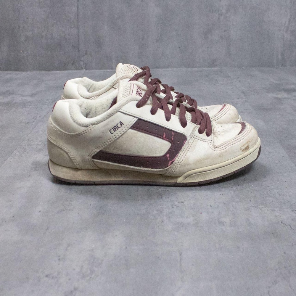 Y2K 2000's 00's Circa Maron and Cream Skate Grunge Sneaker Shoes